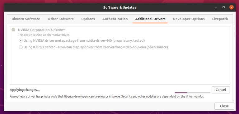 Installazione di Ubuntu NVIDIA