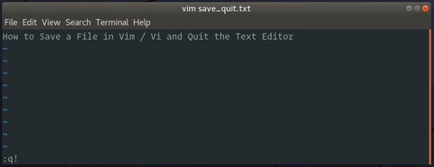 How to Save a File and Exit Vim | Linuxize