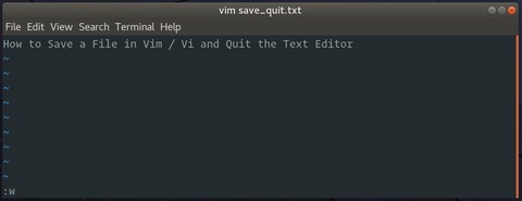How to Save a File and Exit Vim | Linuxize