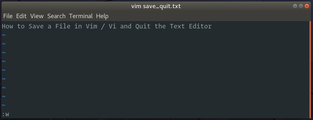 How to Save a File and Exit Vim | Linuxize
