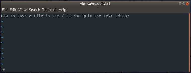 Vim Save File