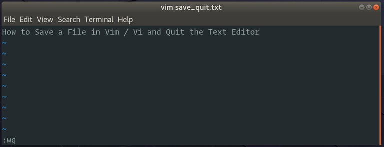 Vim Save and Quit