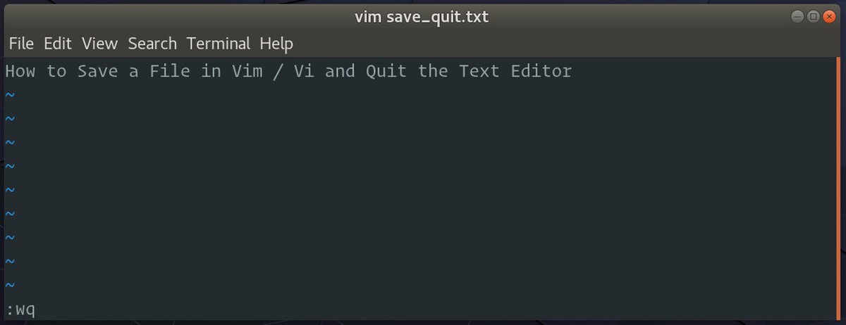 How to Save a File and Exit Vim | Linuxize
