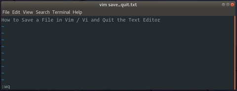 How to Save a File and Exit Vim | Linuxize