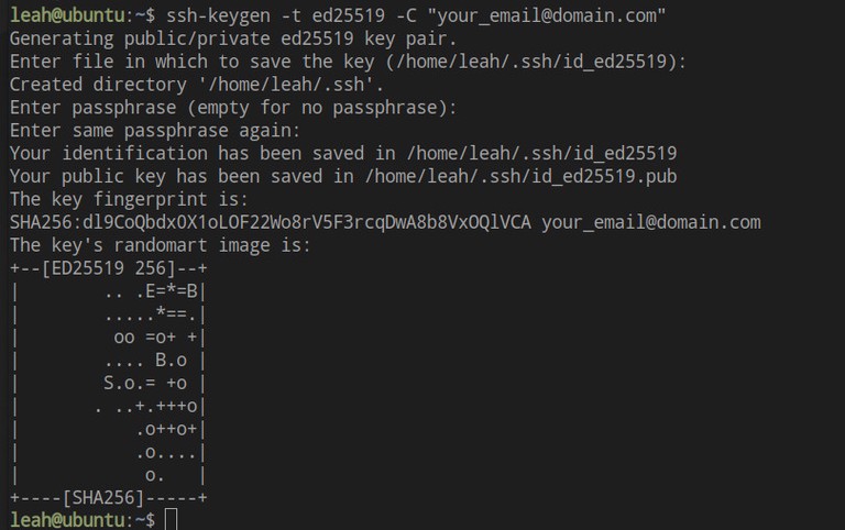 Generate a new SSH key pair