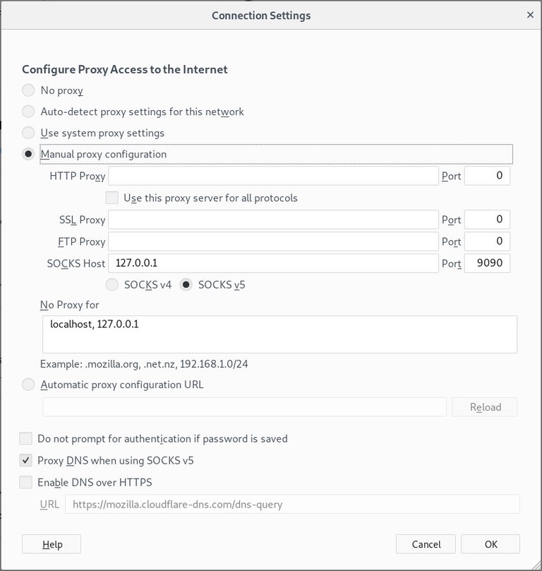 Firefox SSH Proxy