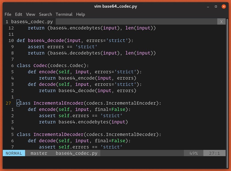 Vim hybrid line numbers
