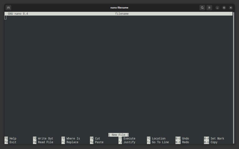 Nano Text Editor