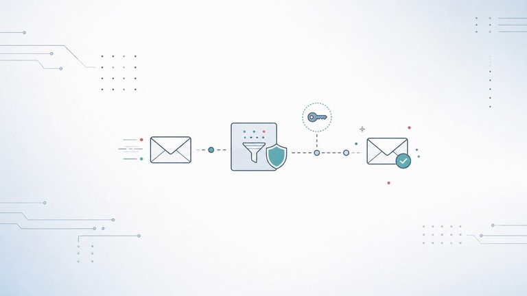 Rspamd mail filtering and DKIM signing illustration