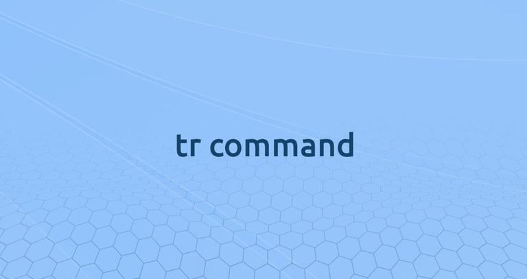 Linux Tr Command
