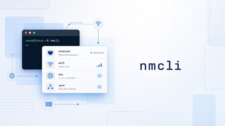nmcli command managing NetworkManager connections in Linux