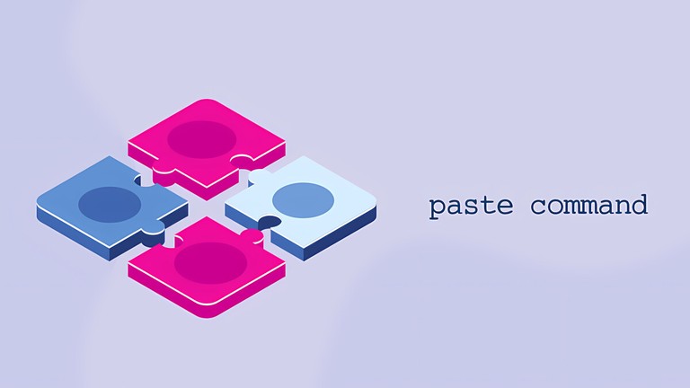 paste command merging lines from two files in Linux