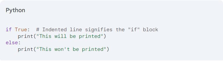 Indentation