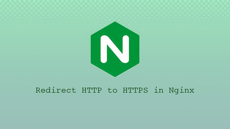 Nginx configuration file showing HTTP to HTTPS redirect with a 301 return directive