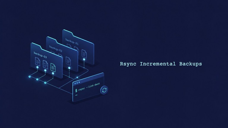 rsync incremental backup snapshots connected through hard links