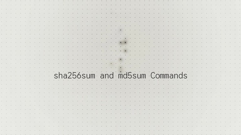 Verifying file integrity with sha256sum and md5sum in Linux