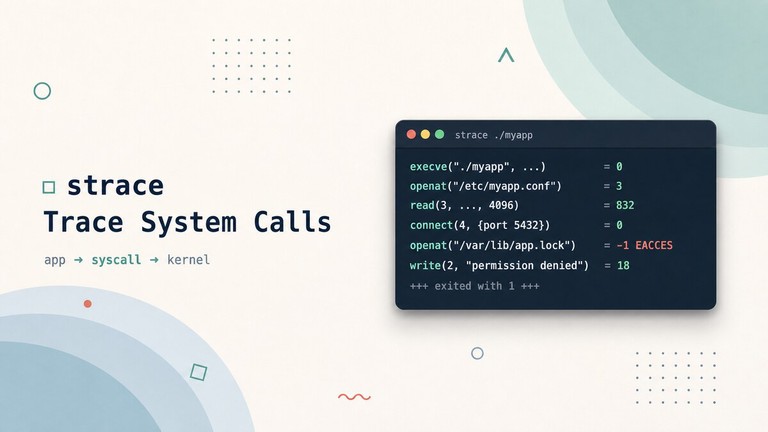 Tracing system calls with the strace command in Linux