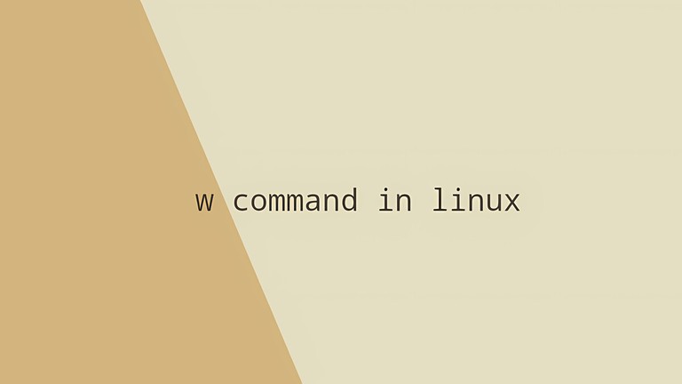 w Command